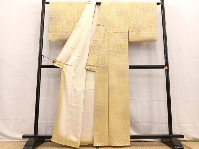 平和屋着物■上質な小紋　青海波文　暈し染め　正絹　逸品　BAAW8436yc