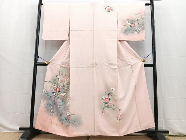 平和屋着物■訪問着　地紙花文　暈し染め　正絹　逸品　BAAW8441yc