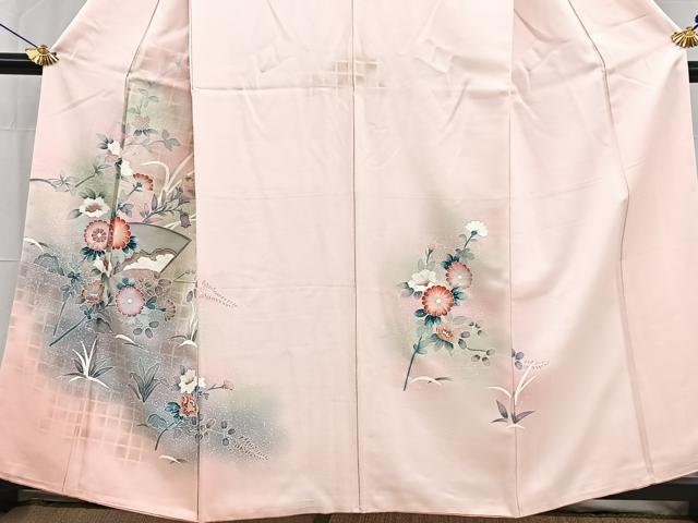 平和屋着物■訪問着　地紙花文　暈し染め　正絹　逸品　BAAW8441yc