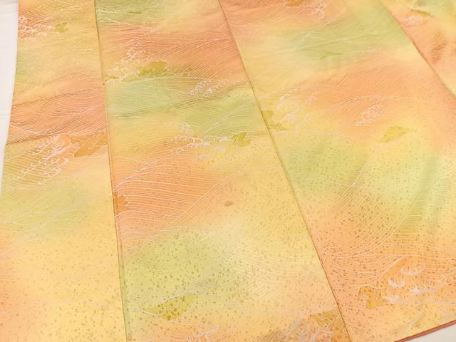 平和屋着物■上質な小紋 立波文 暈し染め 正絹 逸品 BAAW8442yc