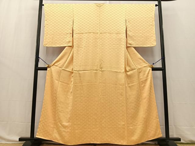 平和屋着物■上質な小紋　花青海波　暈し染め　正絹　逸品　BAAW8453yc