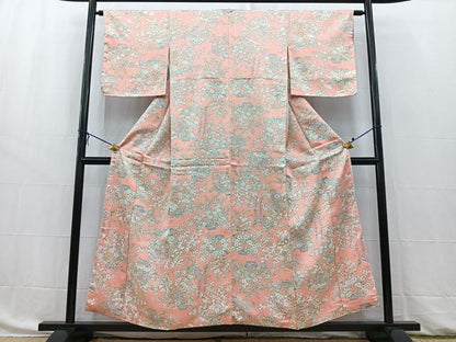 平和屋着物■上質な小紋　花籠文　正絹　逸品　BAAW8454yc