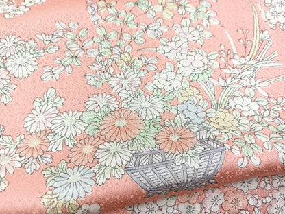 平和屋着物■上質な小紋　花籠文　正絹　逸品　BAAW8454yc