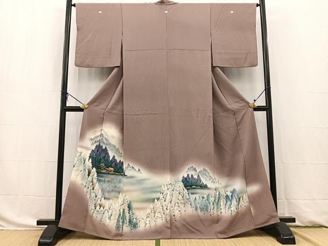 平和屋着物■豪華色留袖　風景樹林文　暈し染め　正絹　逸品　BAAW8458yc