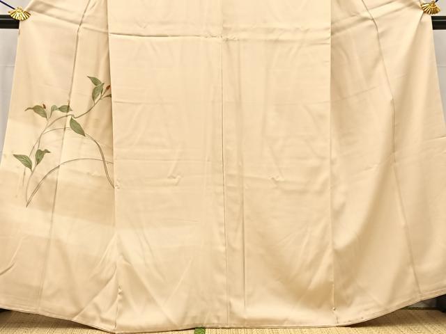 平和屋着物■訪問着　駒刺繍　草花文　暈し染め　金彩　正絹　逸品　BAAW8461yc