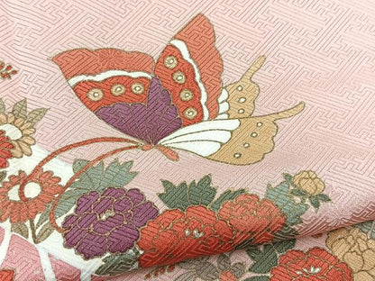 平和屋着物■訪問着 流水花蝶文 金彩 正絹 逸品 BAAW8463yc
