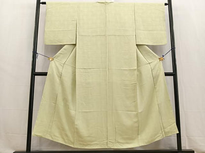 平和屋着物■無地絵訪問着　刺繍　菊花文　若芽色　正絹　逸品　BAAW8472yc