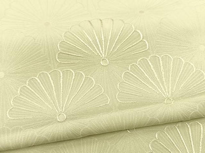 平和屋着物■無地絵訪問着　刺繍　菊花文　若芽色　正絹　逸品　BAAW8472yc