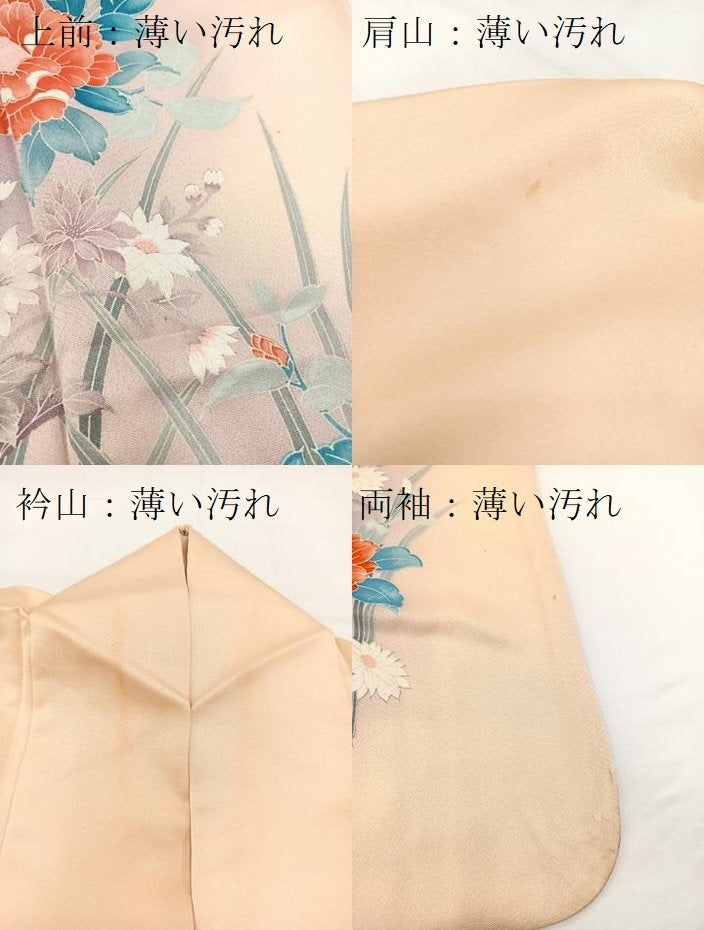 平和屋着物■訪問着　草花文　暈し染め　正絹　逸品　BAAW8476yc
