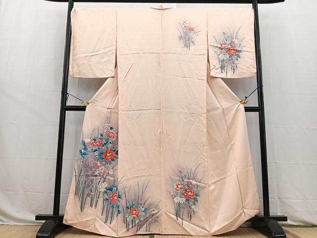 平和屋着物■訪問着　草花文　暈し染め　正絹　逸品　BAAW8476yc
