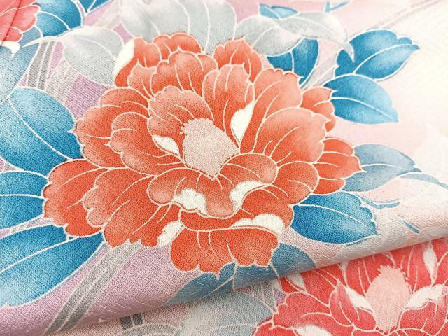 平和屋着物■訪問着　草花文　暈し染め　正絹　逸品　BAAW8476yc