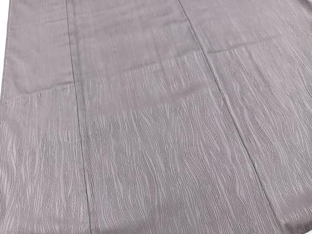 平和屋着物■上質な色無地　杢目地紋　葡萄鼠色　正絹　逸品　BAAW8480yc