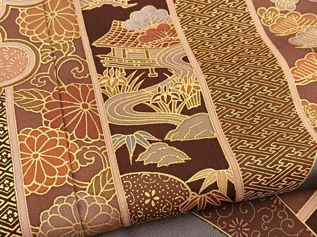 平和屋着物■訪問着 駒刺繍 吉祥切嵌花文 金彩 正絹 逸品 BAAW8483yc