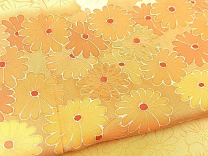 平和屋着物■訪問着　刺繍　色紙花文　暈し染め　正絹　逸品　BAAW8489yc