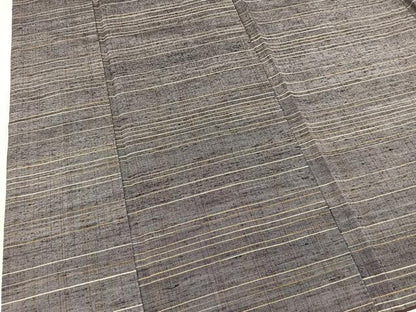 平和屋着物■上質な紬　横段文　正絹　逸品　BAAW8494yc