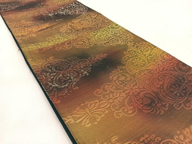 平和屋着物◎六通柄袋帯　宝相華　金糸　引箔　正絹　逸品　BAAW8529yc
