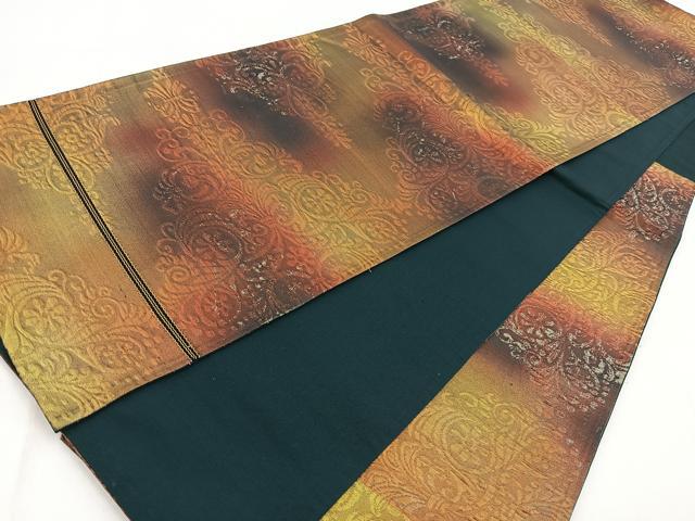 平和屋着物◎六通柄袋帯　宝相華　金糸　引箔　正絹　逸品　BAAW8529yc