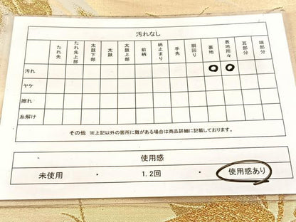平和屋着物◎六通柄袋帯　笹竹文　金糸　正絹　逸品　BAAW8530yc