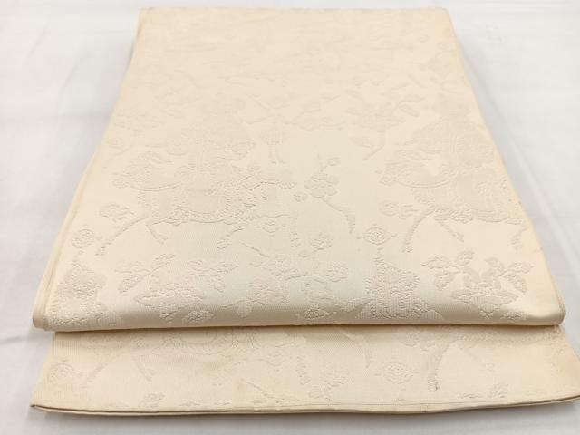 平和屋着物◎六通柄　本袋帯　つづれ錦　狩猟文　正絹　逸品　BAAW8541yc