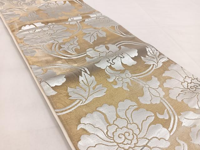平和屋着物◎六通柄袋帯　宮錦　更紗花文　金銀糸　正絹　逸品　BAAW8589yc
