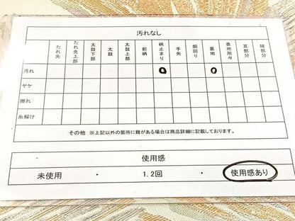 平和屋着物◎六通柄袋帯　若松葉文　金銀糸　正絹　逸品　BAAW8592yc