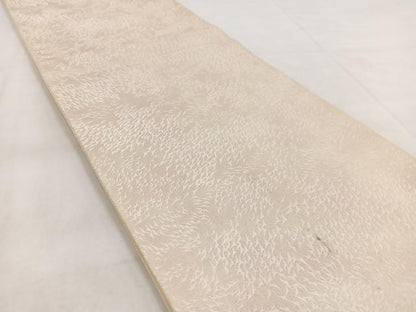 平和屋着物◎六通柄袋帯　飛鶴文　銀糸　引箔　正絹　逸品　BAAW8639yc