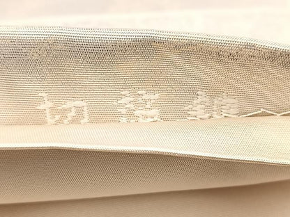 平和屋着物◎六通柄袋帯　唐織　手織　切嵌錦　枝梅丸文　正絹　逸品　BAAW8642yc
