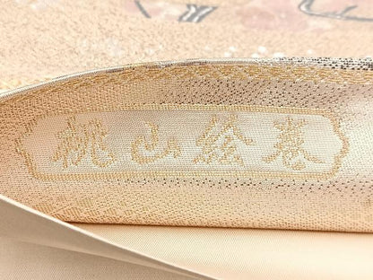 平和屋着物◎六通柄袋帯　桃山絵巻　金銀糸　正絹　逸品　BAAW8646yc