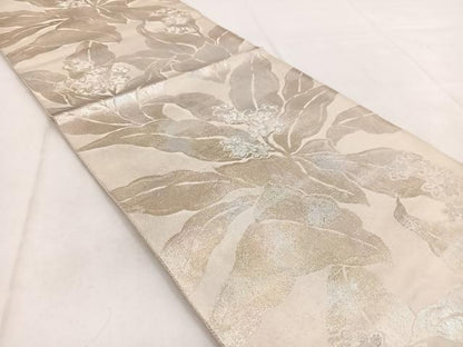 平和屋着物◎六通柄袋帯　校倉錦　草花文　金糸　引箔　正絹　逸品　BAAW8659yc