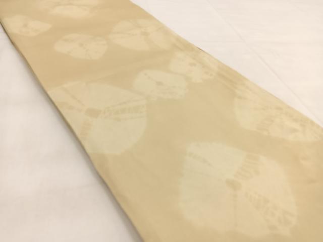 平和屋着物◎両面　太鼓柄袋帯　夢黄橡　菱つなぎ文　金銀糸　正絹　逸品　BAAW8668yc