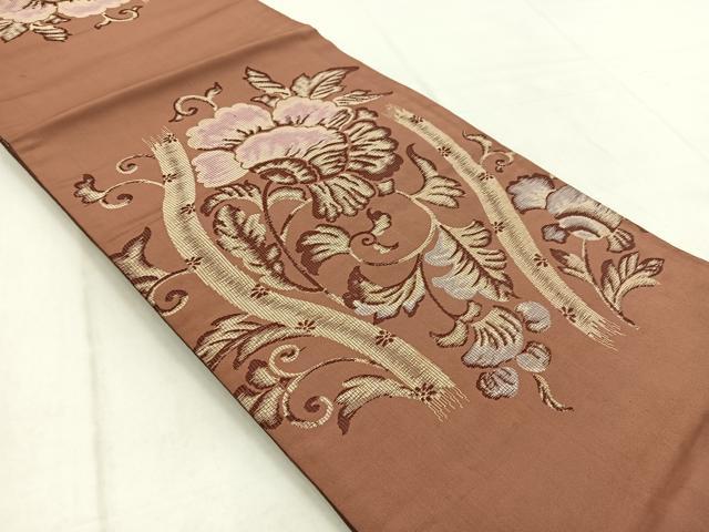 平和屋着物◎両面　太鼓柄　京袋帯　引き抜き帯　立涌更紗花文　正絹　逸品　BAAW8670yc