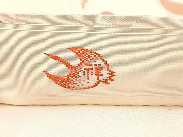 平和屋着物◎六通柄袋帯 籬菊花文 金糸 正絹 逸品 BAAW8695yc