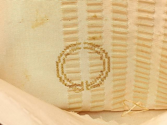 平和屋着物◎六通柄袋帯 吉野間道 松菱文 金糸 正絹 逸品 BAAW8696yc