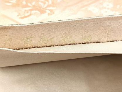 平和屋着物◎六通柄袋帯　九百新花鳥錦　花鳥文　金銀糸　正絹　逸品　BAAW8723yc