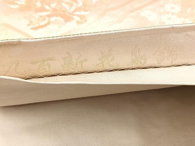 平和屋着物◎六通柄袋帯　九百新花鳥錦　花鳥文　金銀糸　正絹　逸品　BAAW8723yc