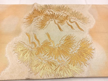平和屋着物◎太鼓柄袋帯　松文　金銀糸　正絹　逸品　BAAW8724yc