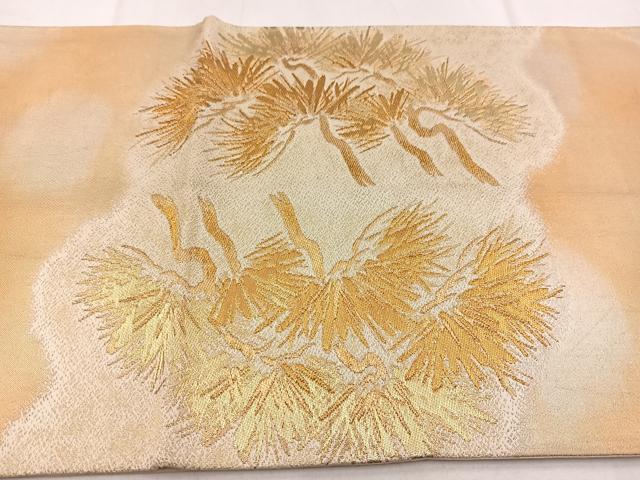 平和屋着物◎太鼓柄袋帯　松文　金銀糸　正絹　逸品　BAAW8724yc