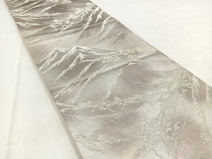 平和屋着物◎西陣　六通柄袋帯　重ね山松文　金銀糸　引箔　正絹　逸品　BAAW8740yc