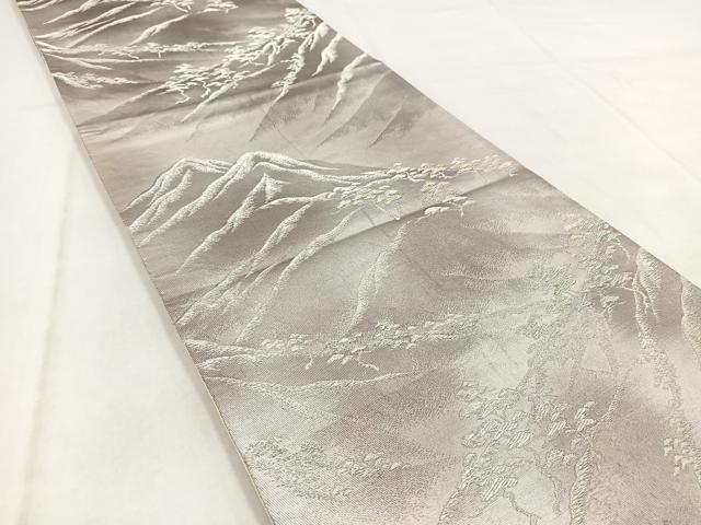 平和屋着物◎西陣　六通柄袋帯　重ね山松文　金銀糸　引箔　正絹　逸品　BAAW8740yc