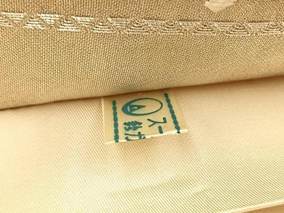 平和屋着物◎六通柄袋帯 唐織 鳳凰御所車花文 金糸 鈴乃屋扱い 正絹 逸品 BAAW8826yc