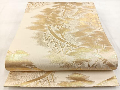 平和屋着物◎六通柄袋帯 京の栞 金糸 正絹 逸品 BAAW8829yc