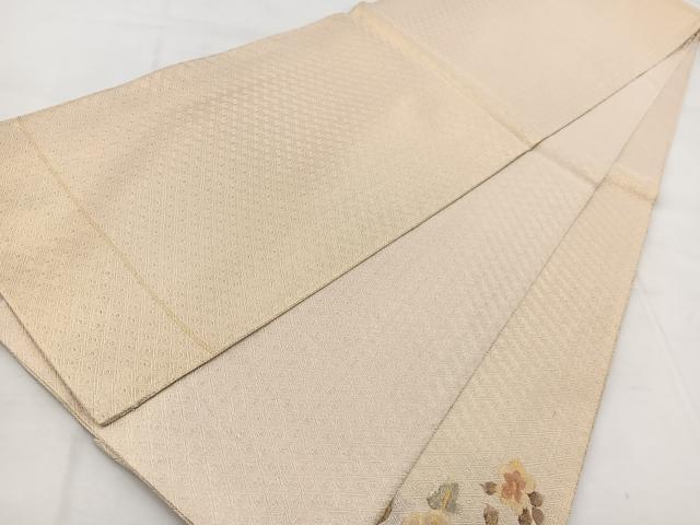 平和屋着物◎佐賀錦 太鼓柄袋帯 更紗花鳥文 金銀糸 正絹 逸品 BAAW8841yc