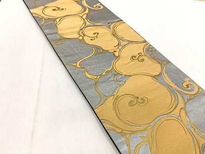 平和屋着物◎六通柄袋帯 光琳水 金銀糸 引箔 正絹 逸品 BAAW8887yc