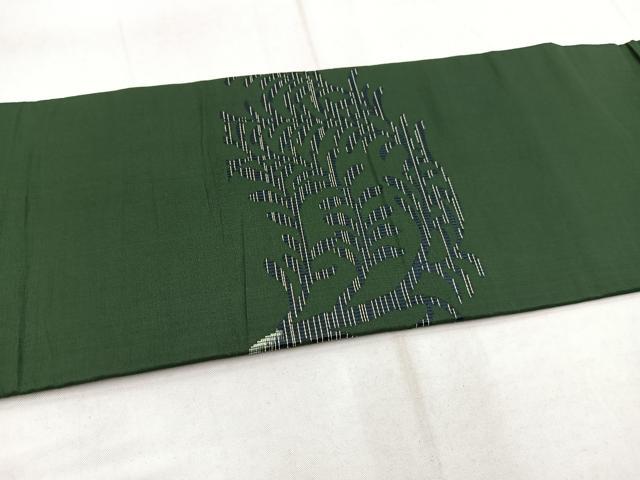 平和屋着物◎アンティーク 大正ロマン 九寸名古屋帯 風景花鳥文 正絹 逸品 BAAW8892yc