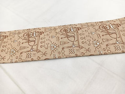 平和屋着物◎九寸名古屋帯 人物風景文 銀糸 BAAW8895yc