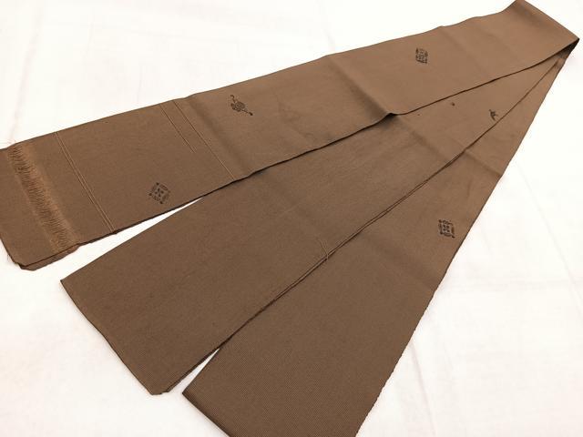 平和屋着物◎男性　本場筑前博多織　角帯　宝尽くし文　正絹　逸品　BAAW8919yc