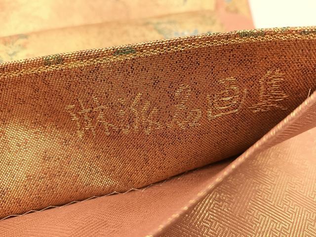 平和屋着物◎佐賀錦 六通柄袋帯 琳派名画集 金糸 引箔 正絹 逸品 BAAW8923yc