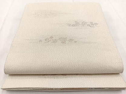 平和屋着物◎両面 六通柄袋帯 綴れ 笠松文 金糸 正絹 逸品 BAAW8926yc
