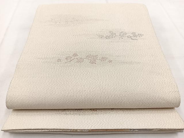 平和屋着物◎両面 六通柄袋帯 綴れ 笠松文 金糸 正絹 逸品 BAAW8926yc