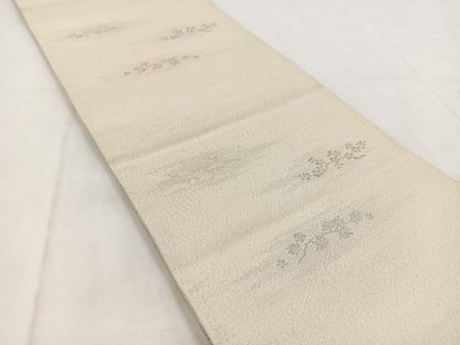 平和屋着物◎両面 六通柄袋帯 綴れ 笠松文 金糸 正絹 逸品 BAAW8926yc